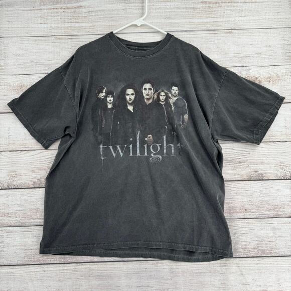 Twilight Oversized Vampires Logo Short Sleeve T-Shirt Womens S/M Gray - Picture 1 of 6